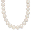 9-10mm White Semi-round Freshwater Cultured Pearl Endless Necklace