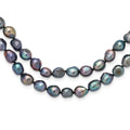 9-10mm Baroque Black Freshwater Cultured Pearl Endless 64in Necklace