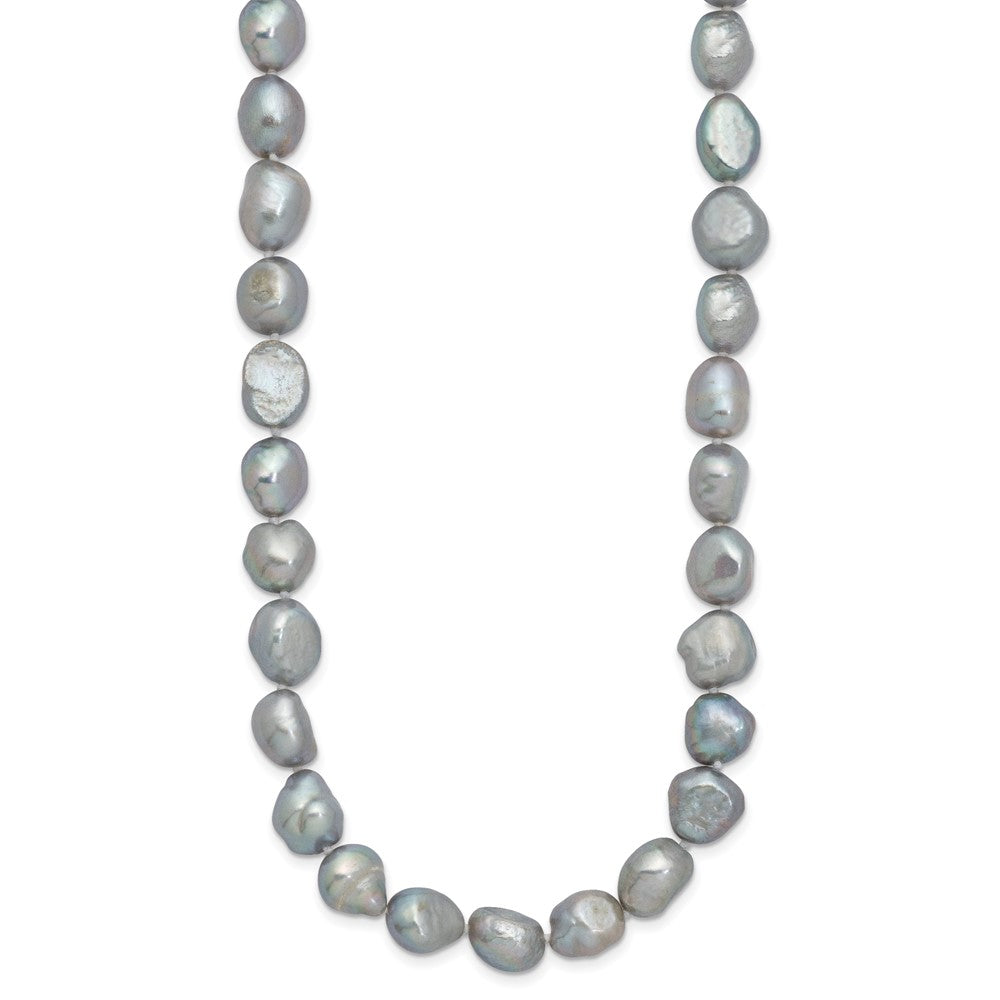 9-11mm Grey Baroque Freshwater Cutured Pearl Endless 64 Inch Necklace