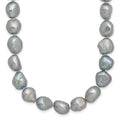 9-11mm Grey Baroque Freshwater Cutured Pearl Endless 64 Inch Necklace