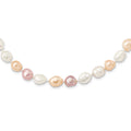 9-11mm White/Pink/Purple Baroque FWC Endless 64 Inch Necklace