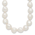 Sterling Silver RH 11-12mm White Baroque FWC Pearl Necklace
