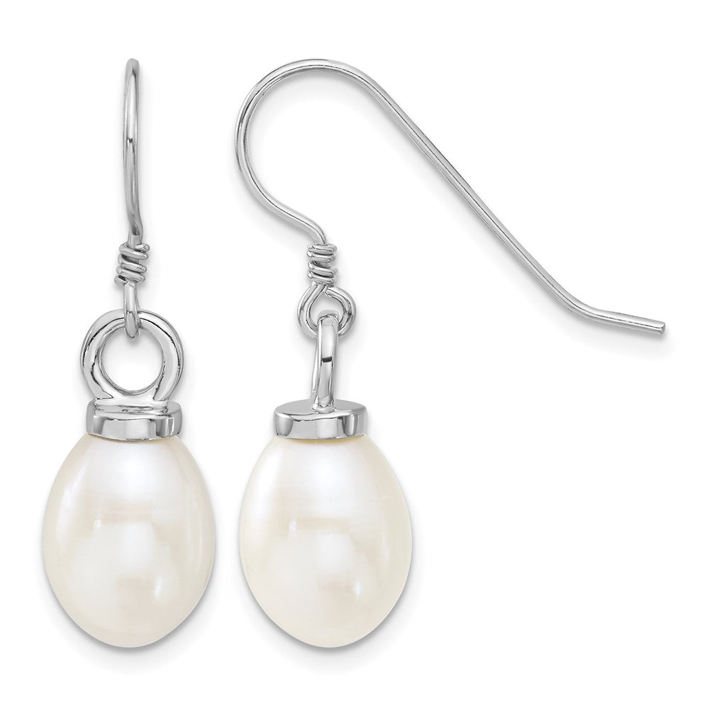 Sterling Silver Rhodium-plated 10-11mm FWC Pearl Earring/Necklace Set