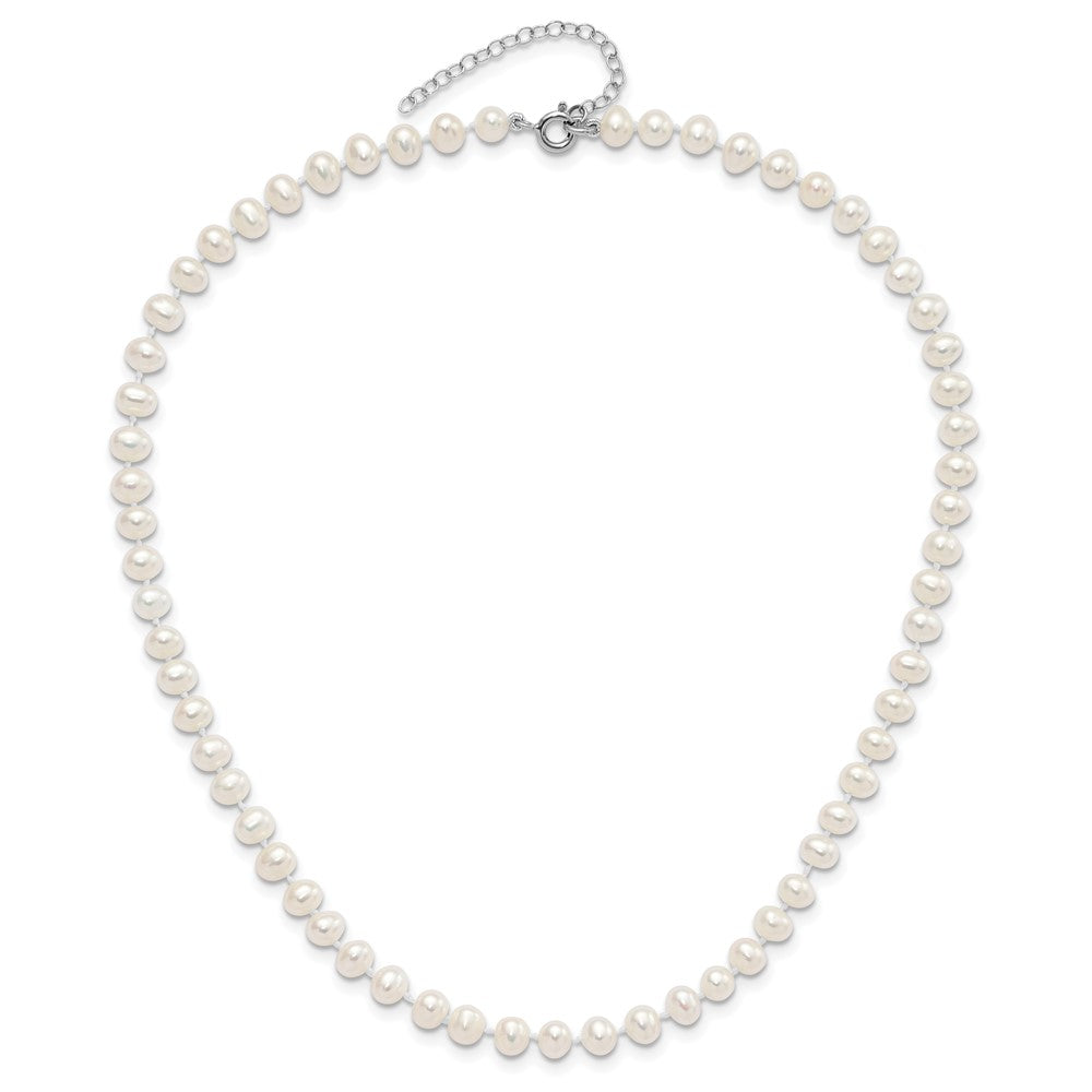 Sterling Silver Madi K RH-pltd 5-6mm FWC Pearl 14in. w/ 2in ext. Necklace