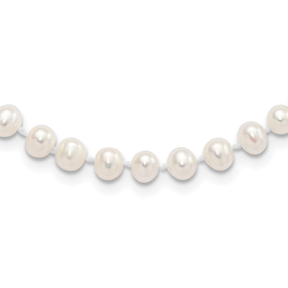 Sterling Silver Madi K RH-pltd 5-6mm FWC Pearl 14in. w/ 2in ext. Necklace