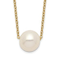 Sterling Silver Gold-plated 8-9mm FWC Pearl 18inch Necklace