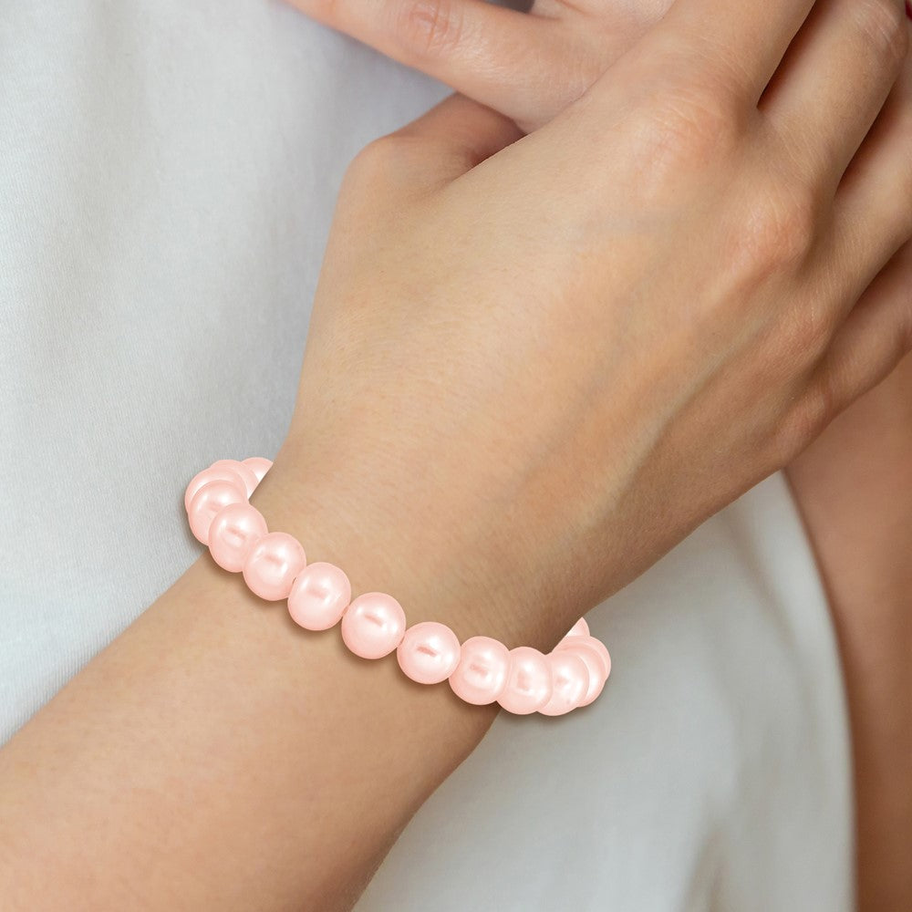Madi K 5-6mm Pink Freshwater Cultured Pearl Xsmall Stretch Bracelet