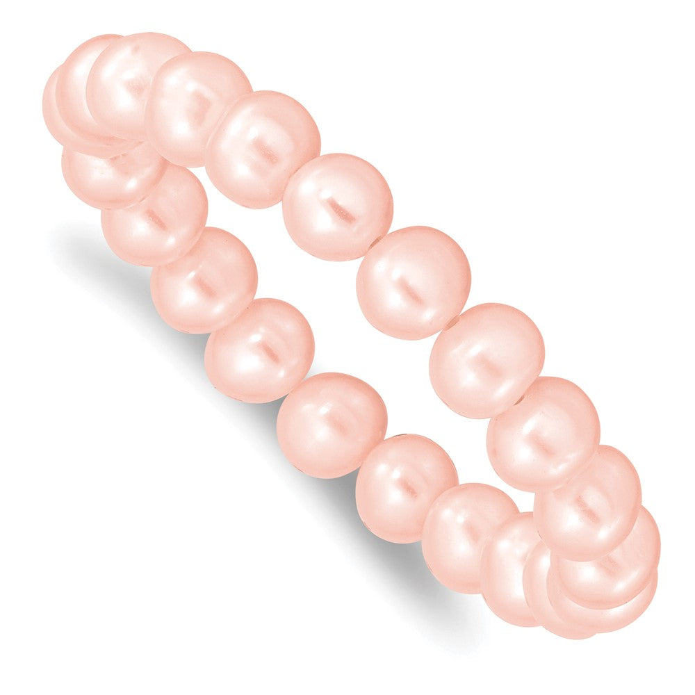 Madi K 5-6mm Pink Freshwater Cultured Pearl Xsmall Stretch Bracelet