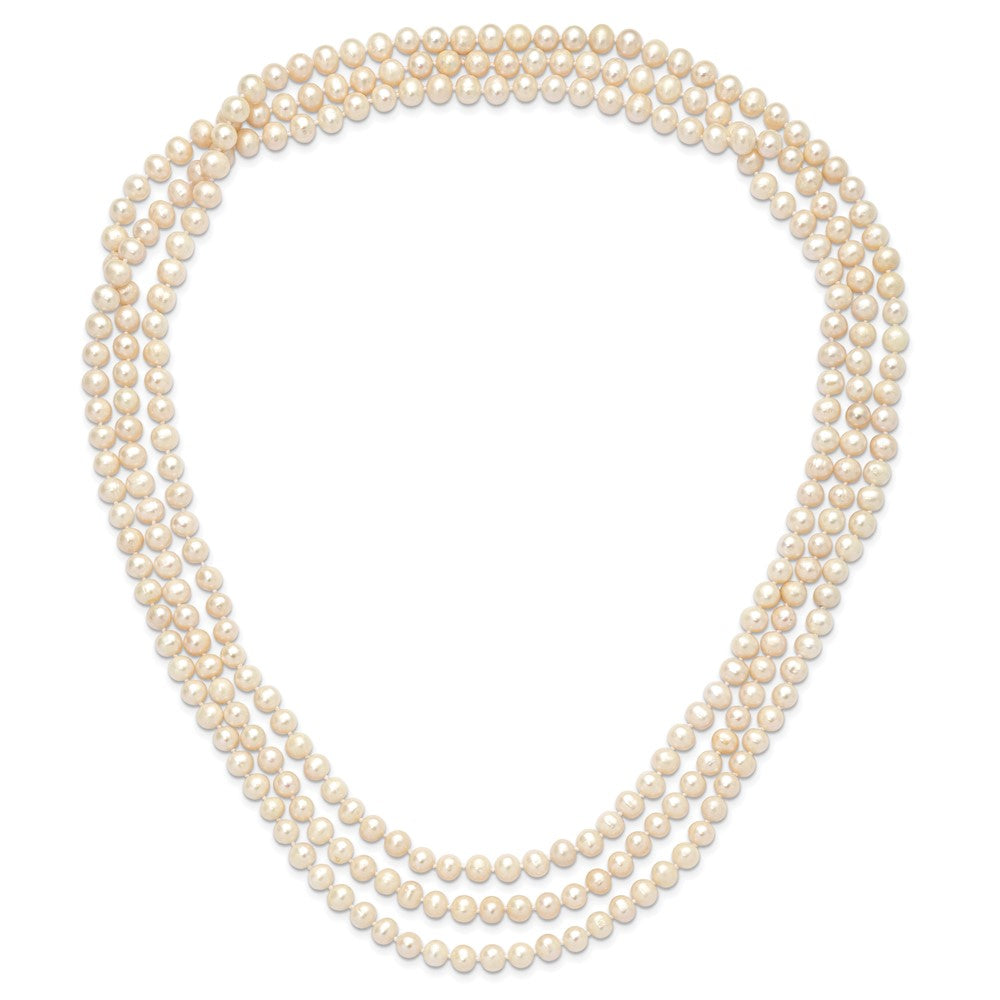 7-8mm White Freshwater Cultured Pearl 76 inch Slip on Necklace