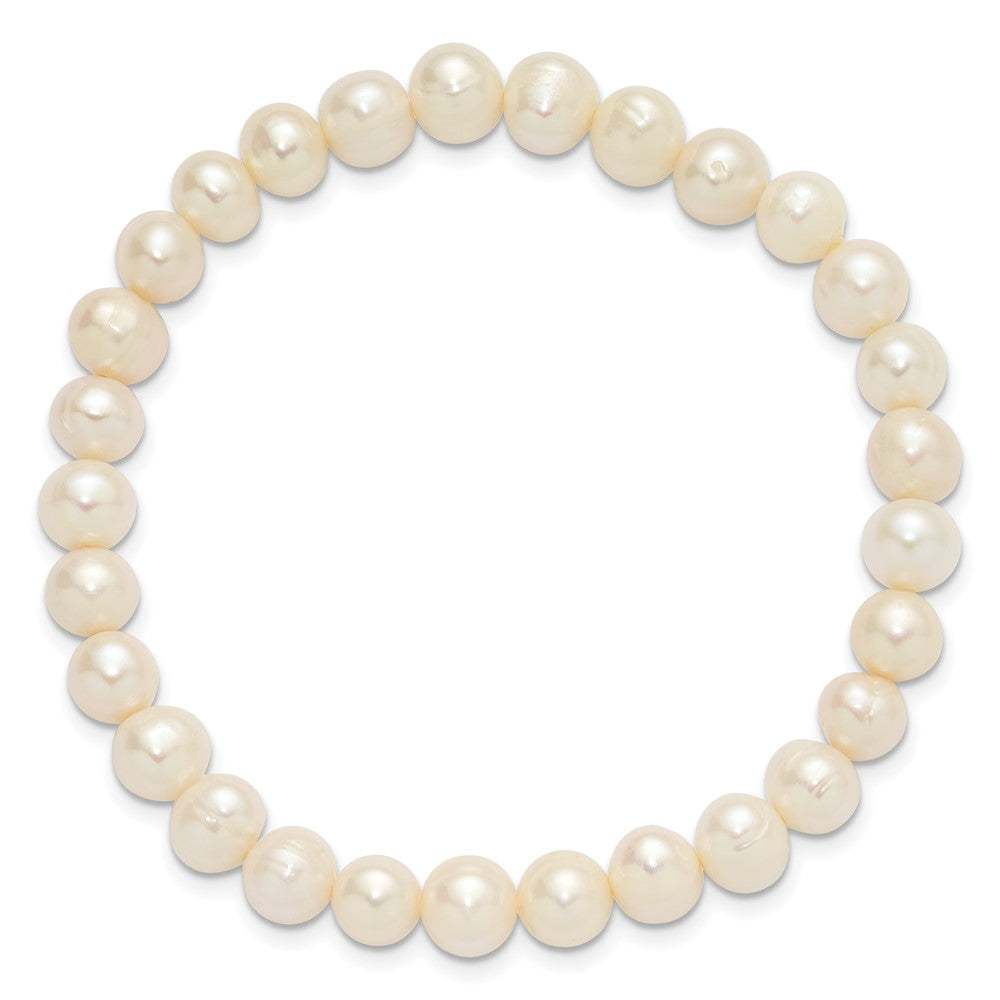6-7mm Multicolor Semi-round FWC Pearl Stretch Bracelet 5 pc Set