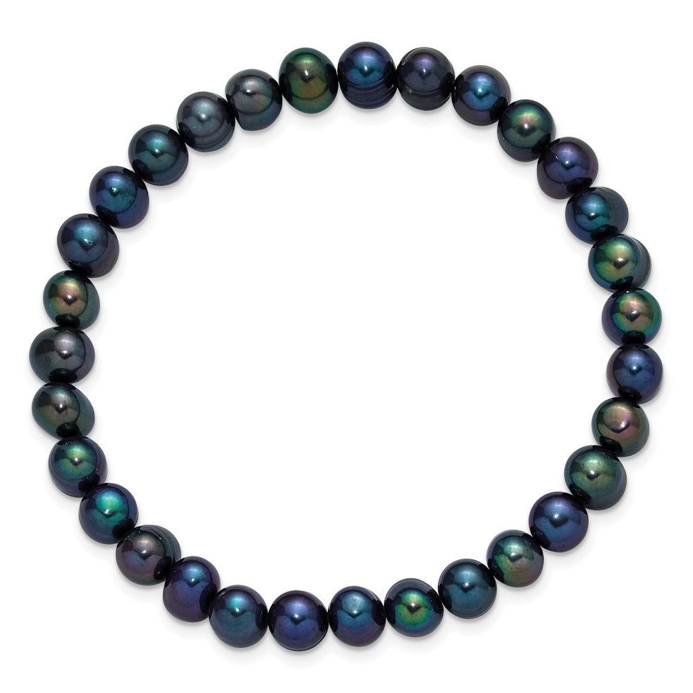 6-7mm Multicolor Semi-round FWC Pearl Stretch Bracelet 5 pc Set