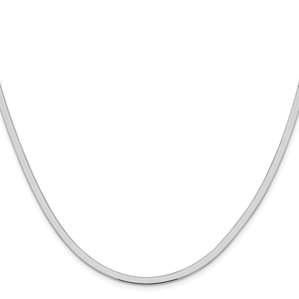 Sterling Silver Rhodium-plated 3mm Magic Herringbone Chain
