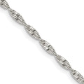 Sterling Silver 2mm Twisted Herringbone Chain