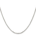 Sterling Silver 2.2mm Diamond-cut Rolo Cable Chain
