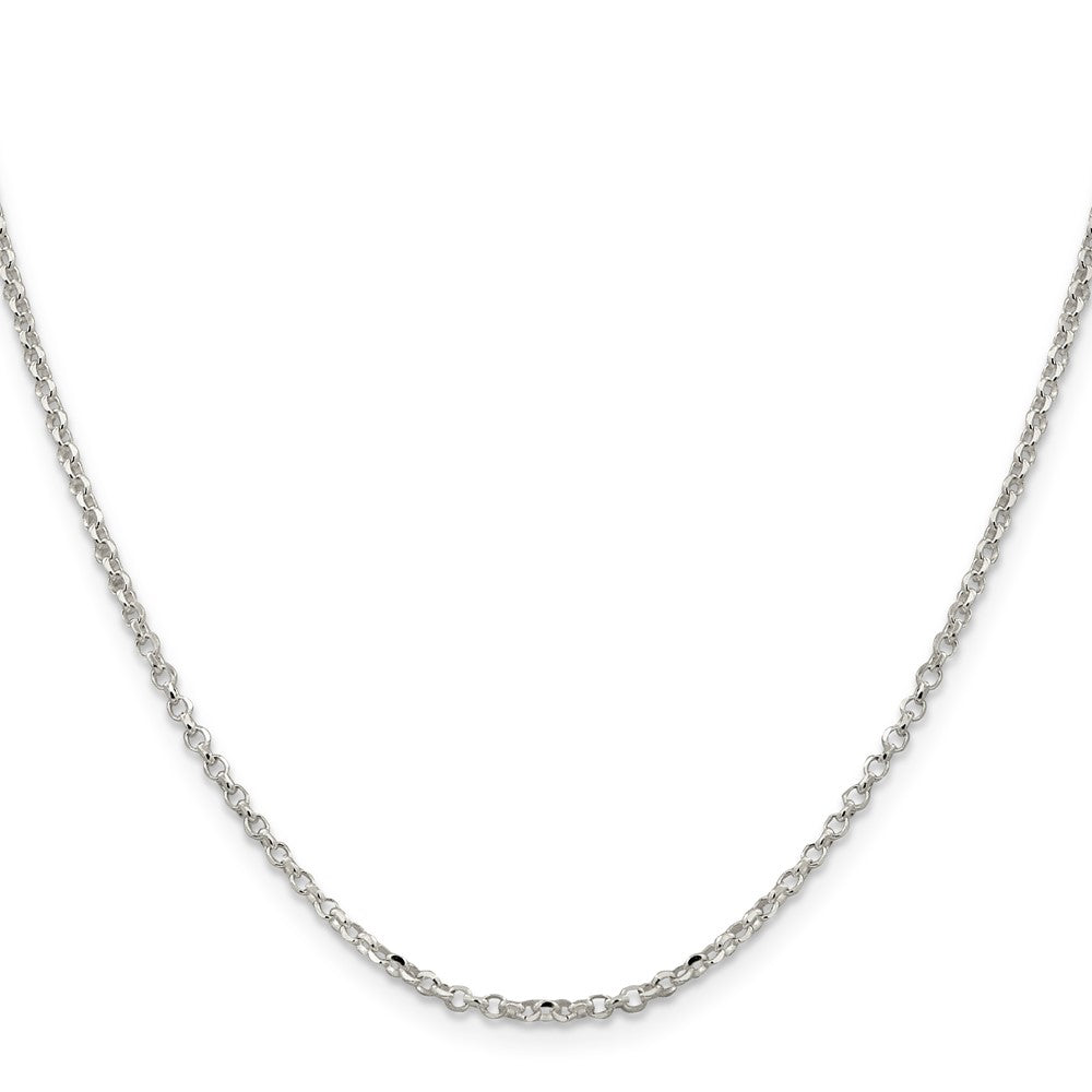 Sterling Silver 2.2mm Diamond-cut w/ ext. Rolo Cable Chain