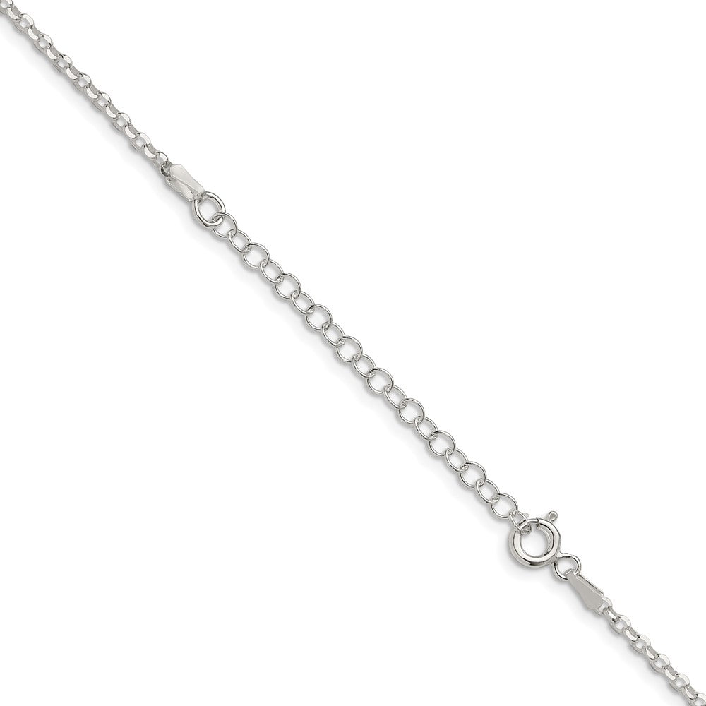 Sterling Silver 2.2mm Diamond-cut w/ ext. Rolo Cable Chain