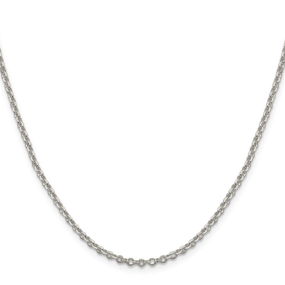 Sterling Silver 2.6mm Diamond-cut w/ ext. Rolo Cable Chain