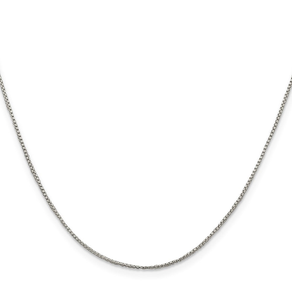 Sterling Silver 1mm Round Box Chain w/ ext.