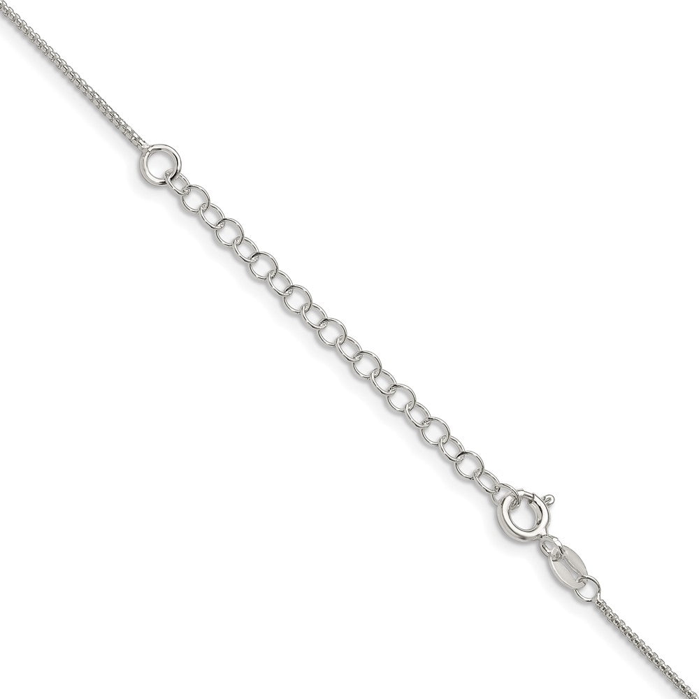 Sterling Silver 1mm Round Box Chain w/ ext.