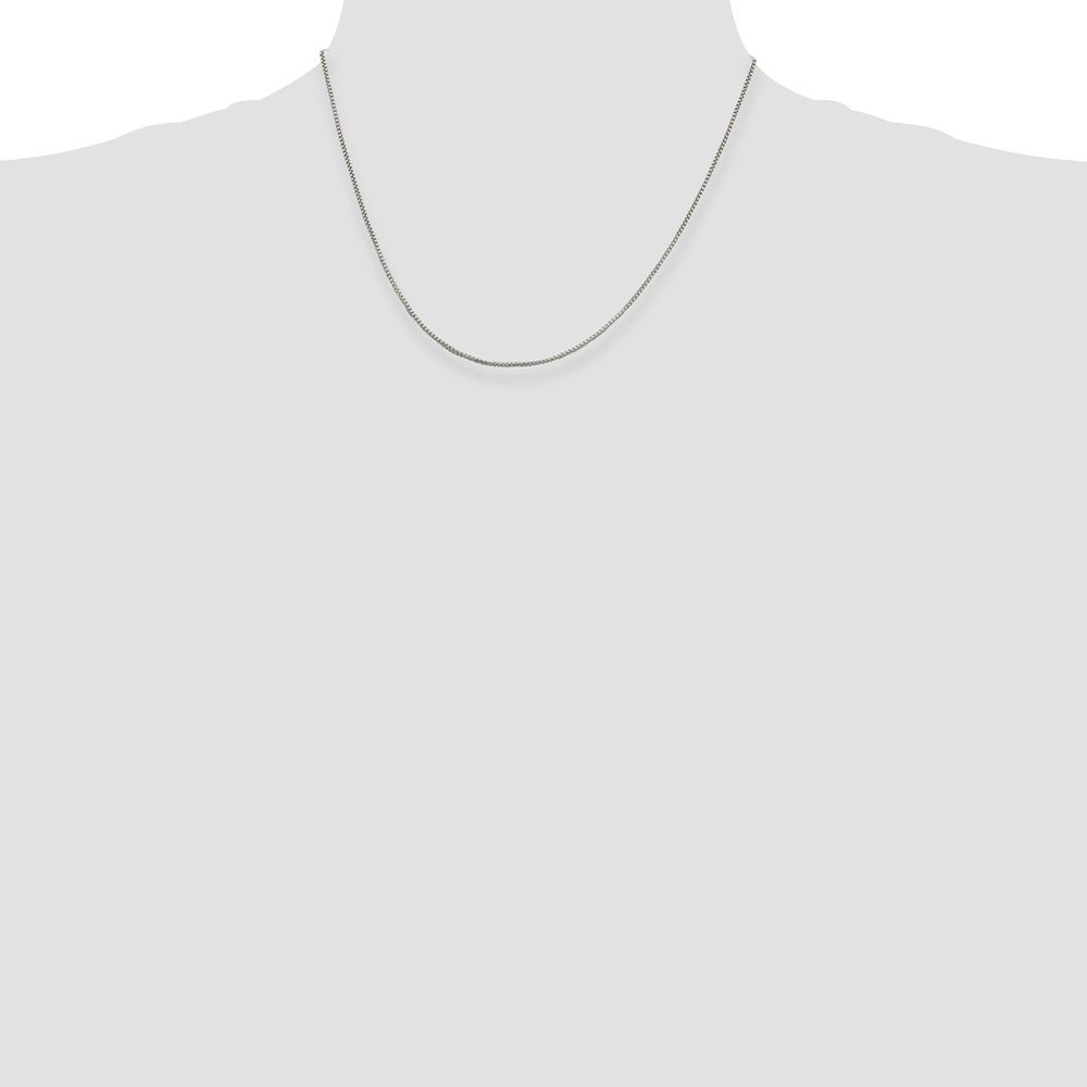 Sterling Silver 1.25mm Round Box Chain w/ ext.