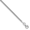 Sterling Silver Rhodium-plated 2mm Round Box Chain