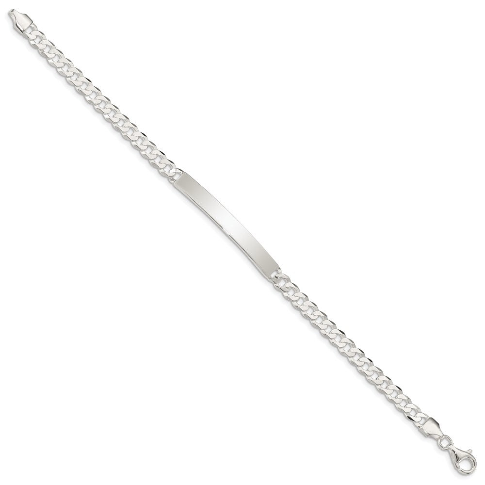 Sterling Silver Curb Link ID Bracelet