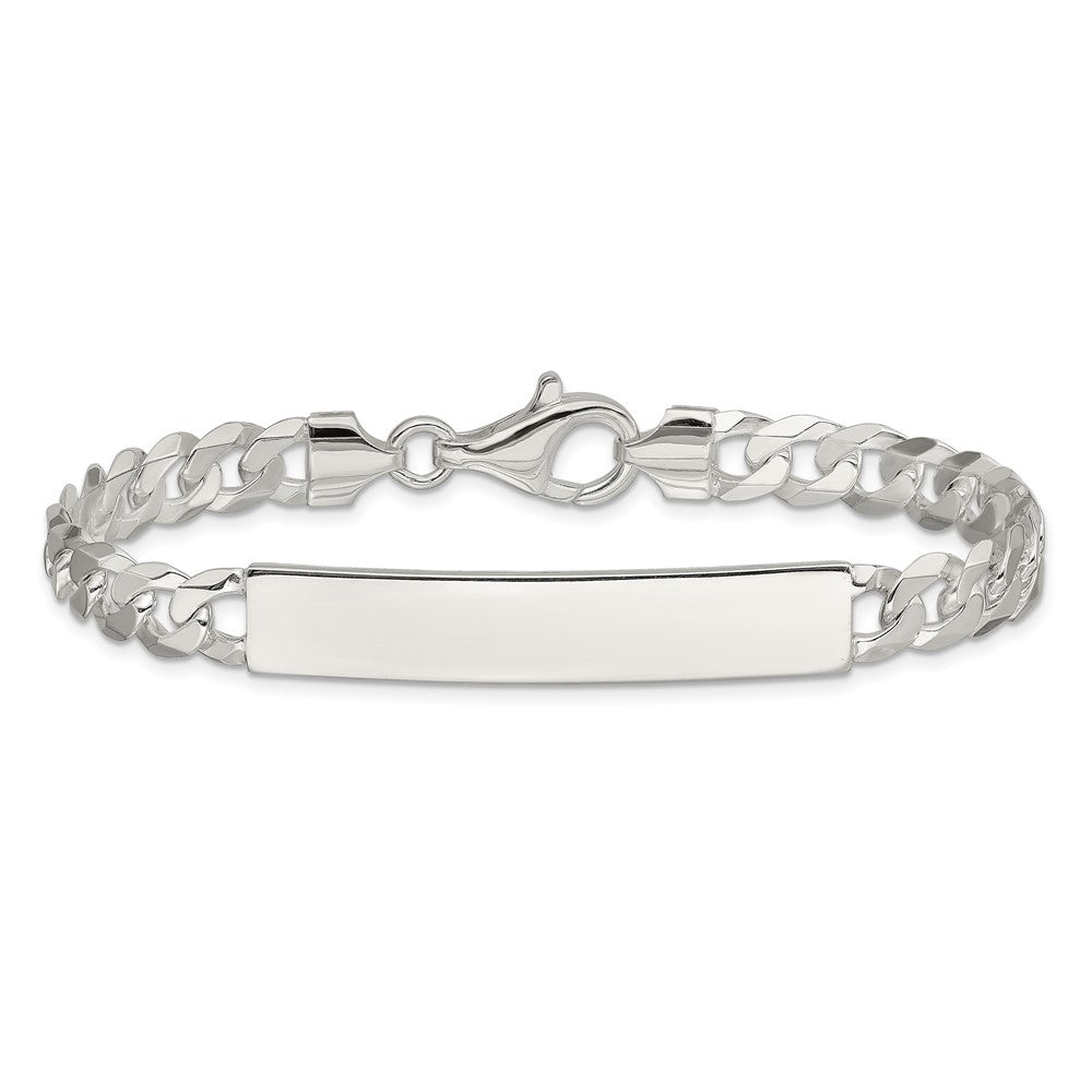 Sterling Silver Curb Link ID Bracelet