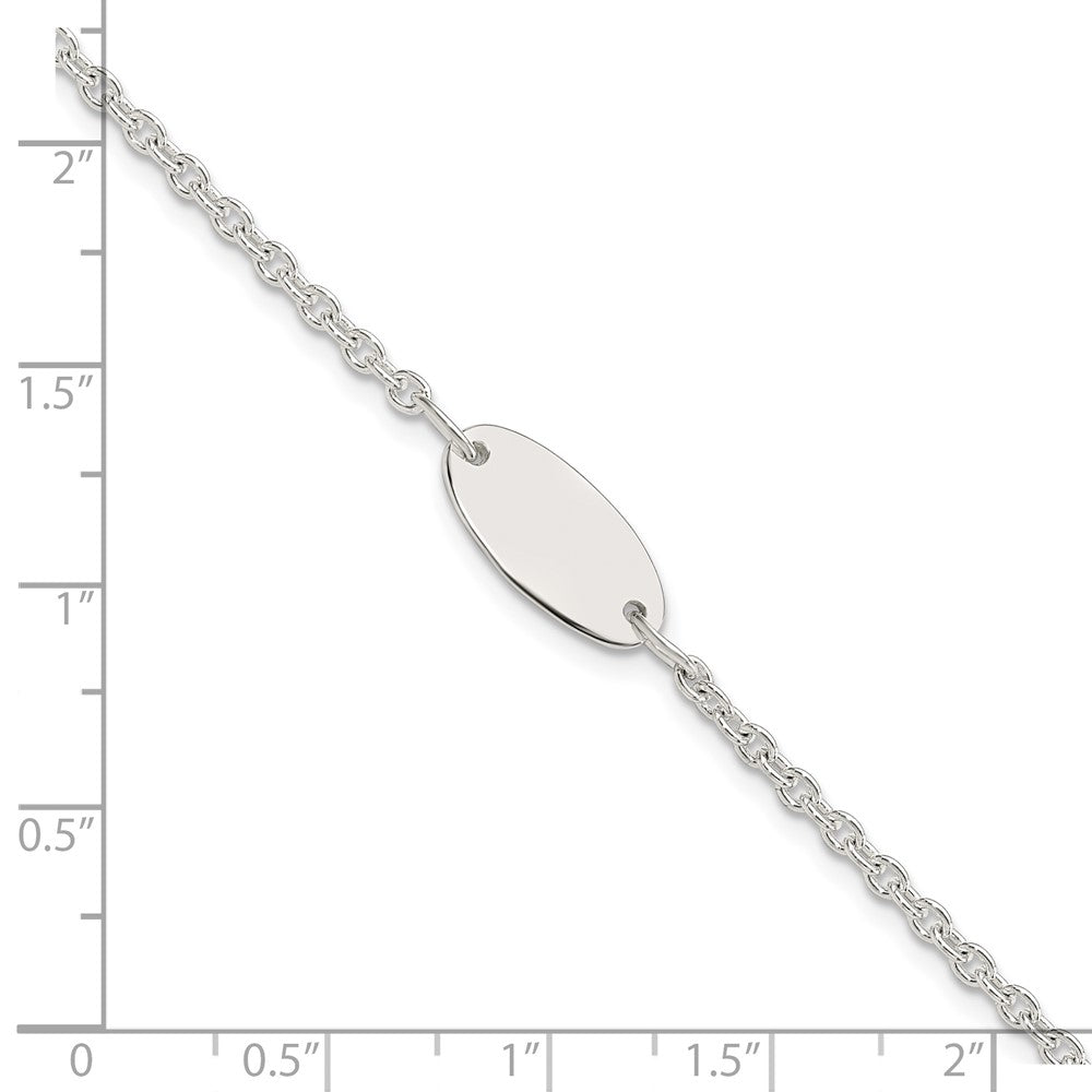 Sterling Silver Polished Childrens ID Bracelet