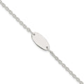 Sterling Silver Polished Childrens ID Bracelet