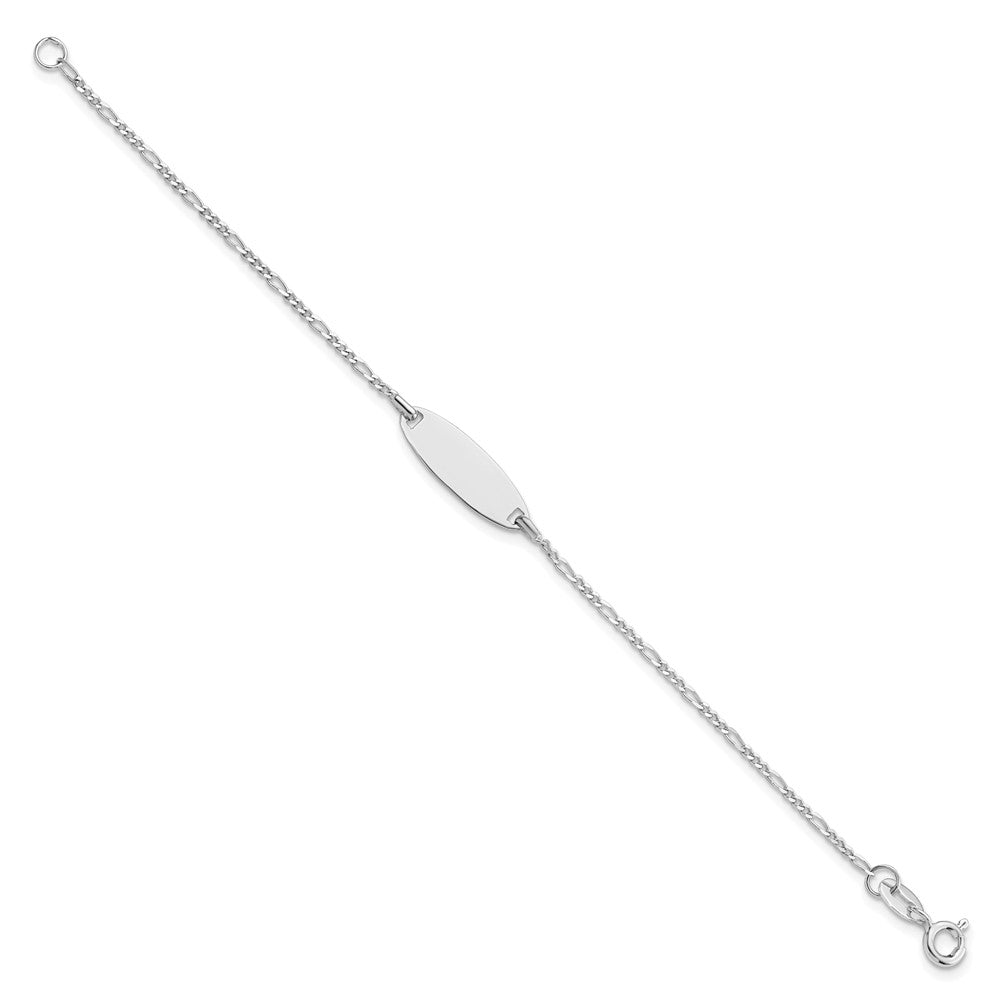 Sterling Silver Polished Childrens ID Bracelet