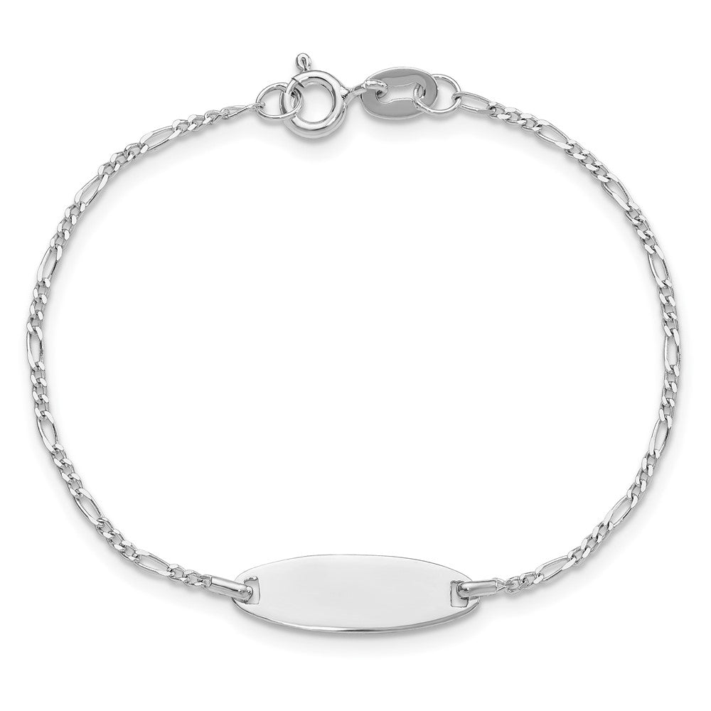 Sterling Silver Polished Childrens ID Bracelet