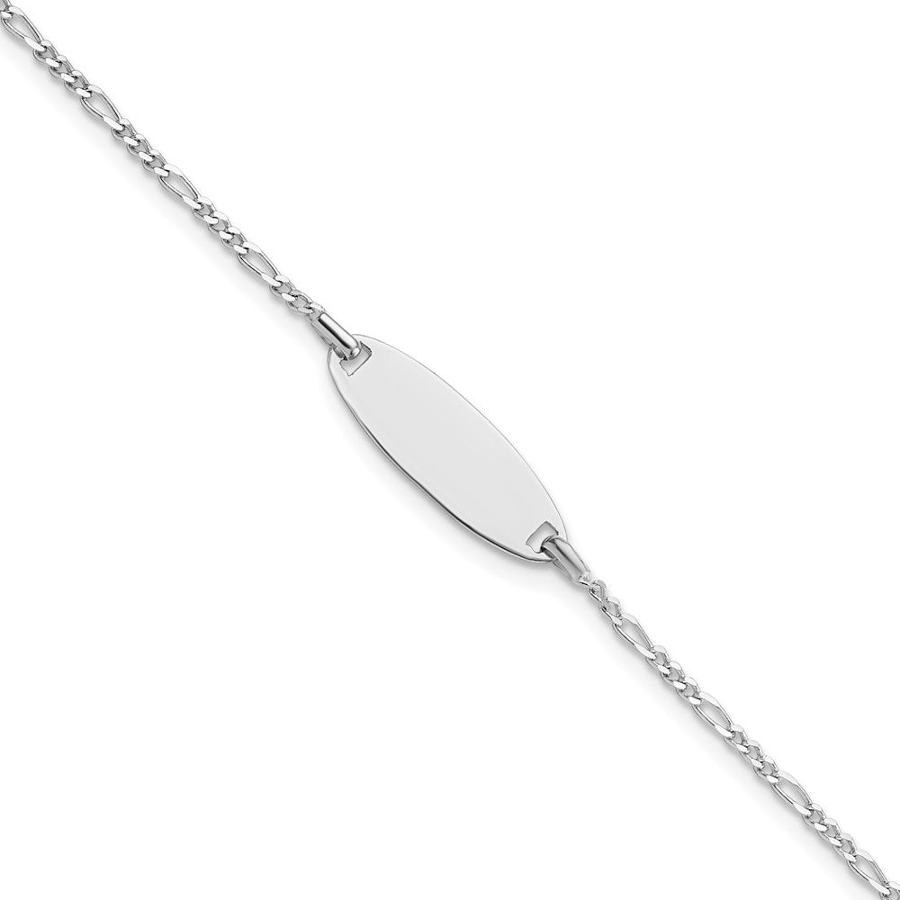 Sterling Silver Polished Childrens ID Bracelet