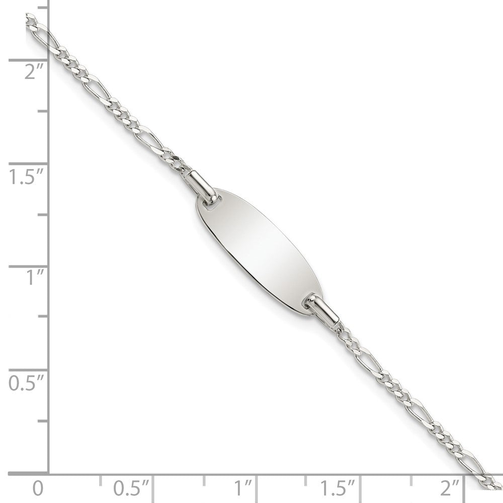 Sterling Silver Polished Childrens ID Bracelet
