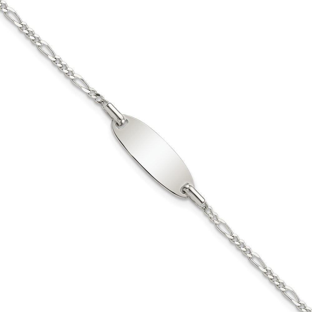 Sterling Silver Polished Childrens ID Bracelet
