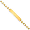 Sterling Silver Gold-plated Cross ID Bracelet