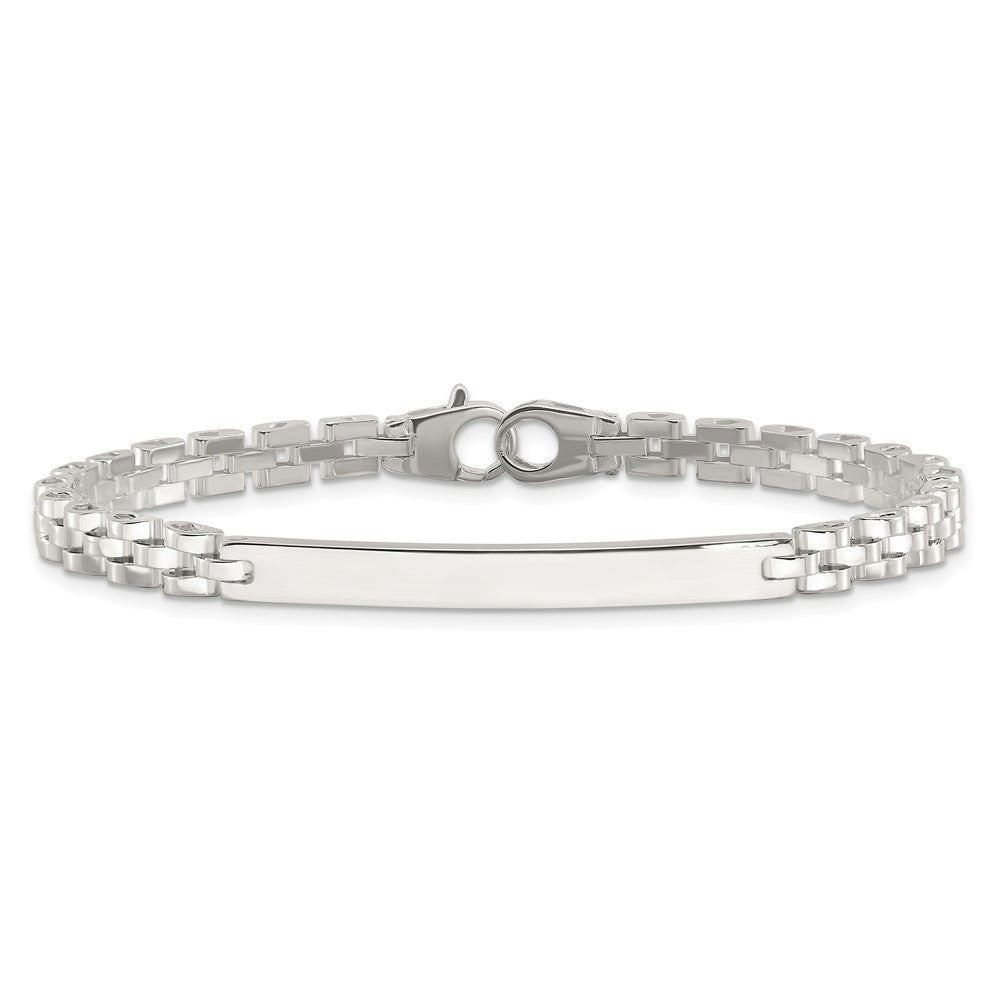 Sterling Silver Polished Men's ID Bracelet