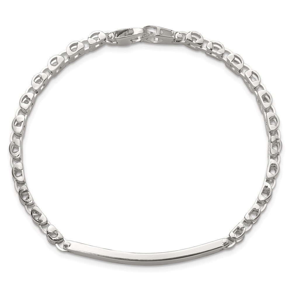 Sterling Silver Polished Men's ID Bracelet