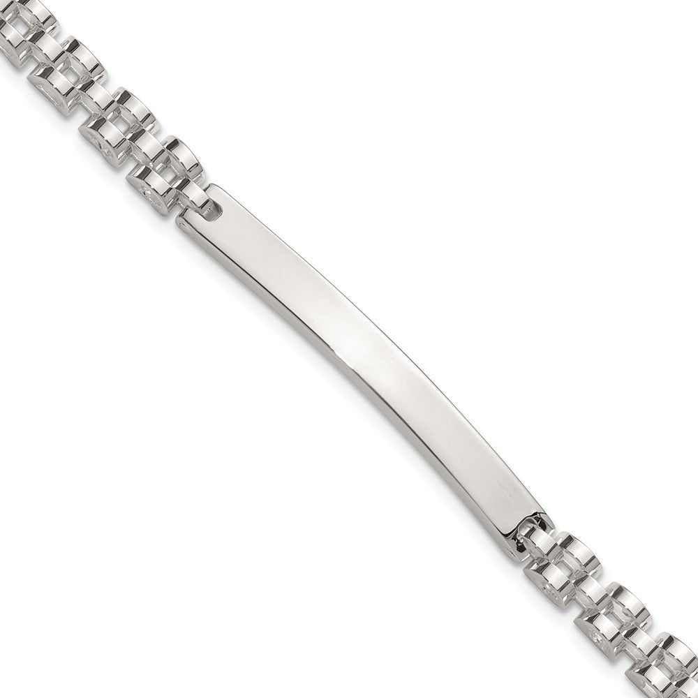 Sterling Silver Polished Men's ID Bracelet