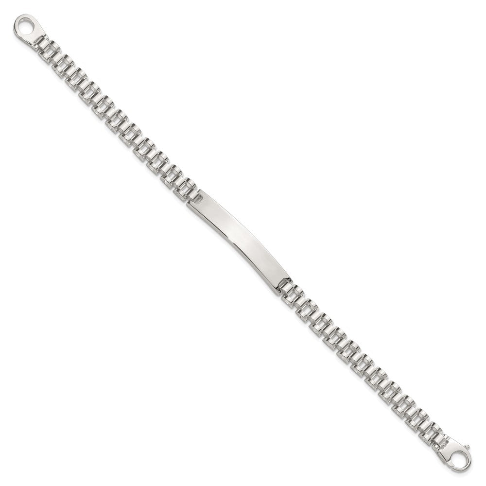 Sterling Silver Polished Men's ID Bracelet