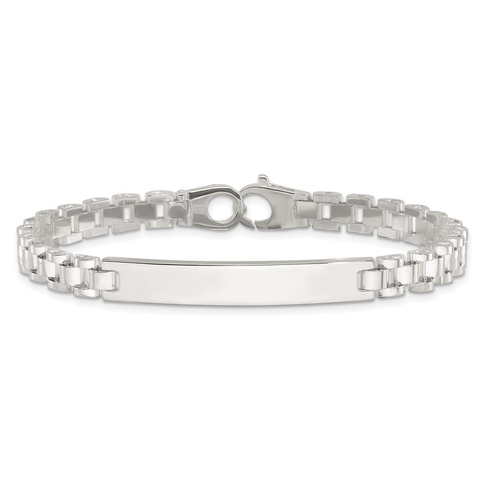 Sterling Silver Polished Men's ID Bracelet