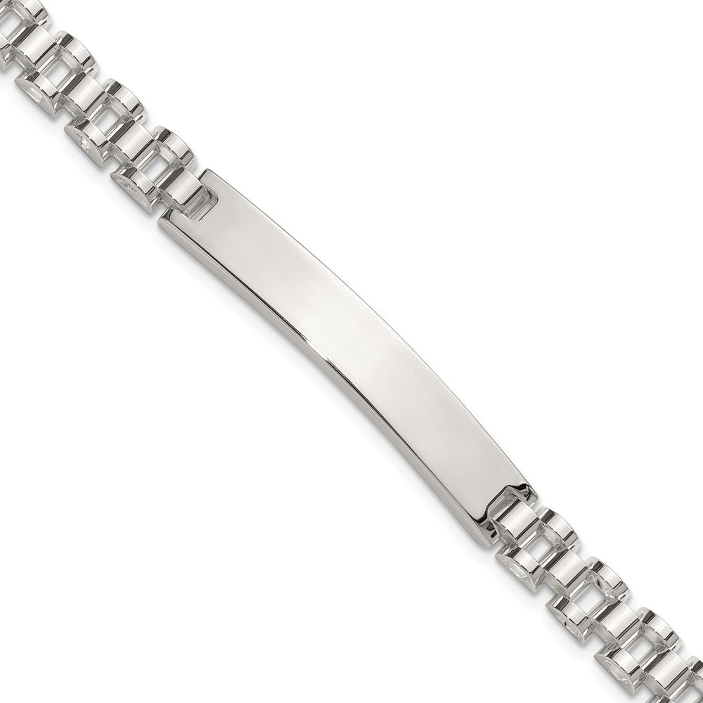 Sterling Silver Polished Men's ID Bracelet