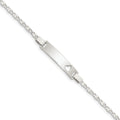 Sterling Silver Baby ID with Cut-out Heart Bracelet