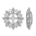 Sterling Silver Rhodium Diam. & White Topaz Earring Jacket