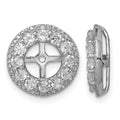Sterling Silver Rhodium Diam. & White Topaz Earring Jacket