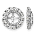 Sterling Silver Rhodium Diam. & White Topaz Earring Jacket
