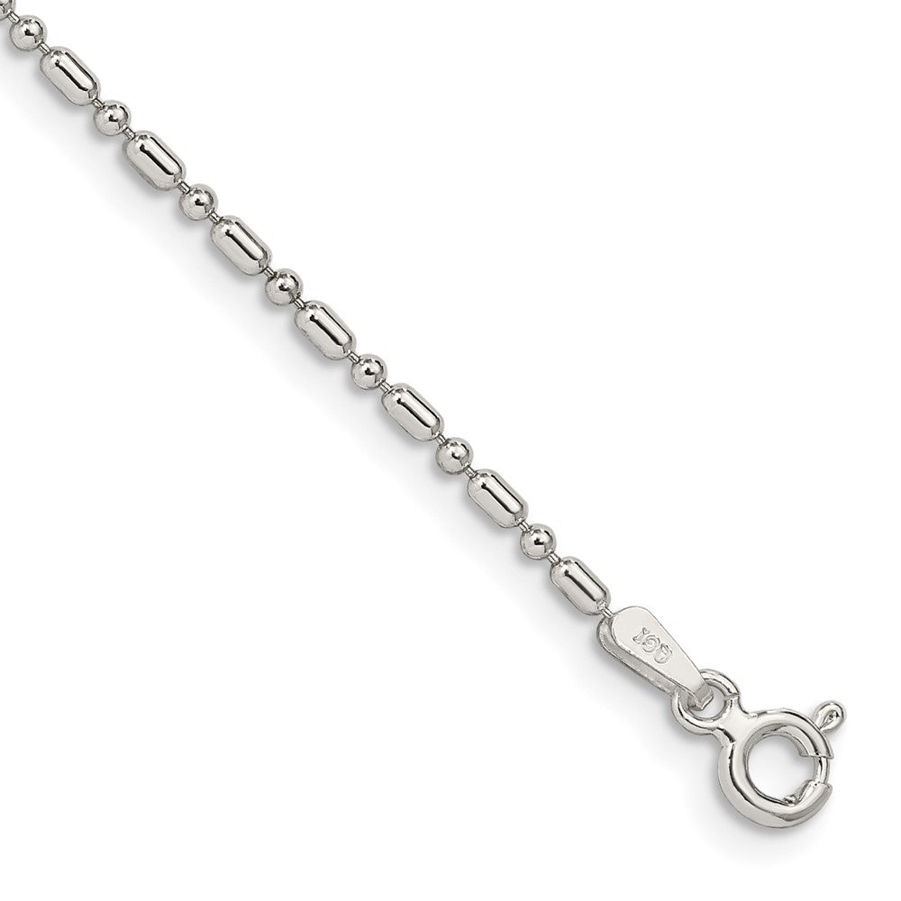 Sterling Silver 1.5mm Fancy Beaded Chain