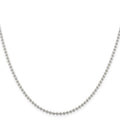 Sterling Silver 2.35mm Beaded Chain w/ ext.