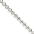 Sterling Silver 3mm Beaded Chain