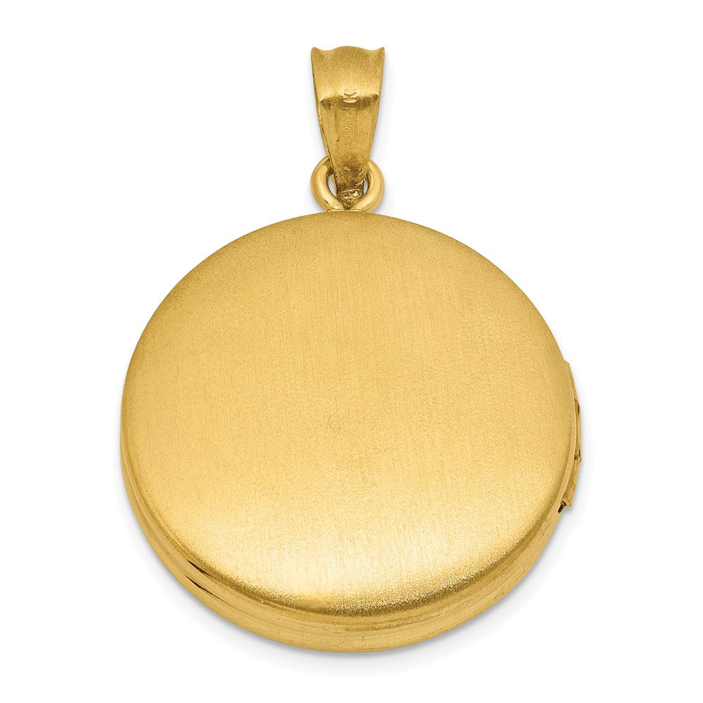 Sterling Silver Gold-plt Brushed / Polished Celtic Trinity 20mm Round Locke