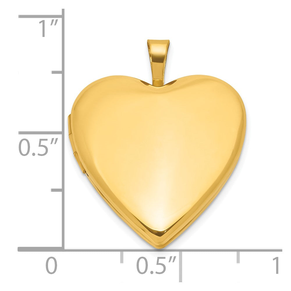 1/20 Gold Filled Polished and Satin 20mm Heart Locket